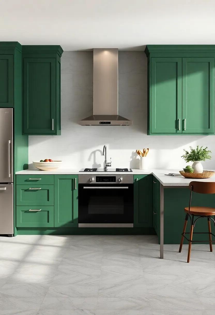 Transforming Your Kitchen with Forest Green Cabinets⁤ as a ⁤Central Design ‍Element