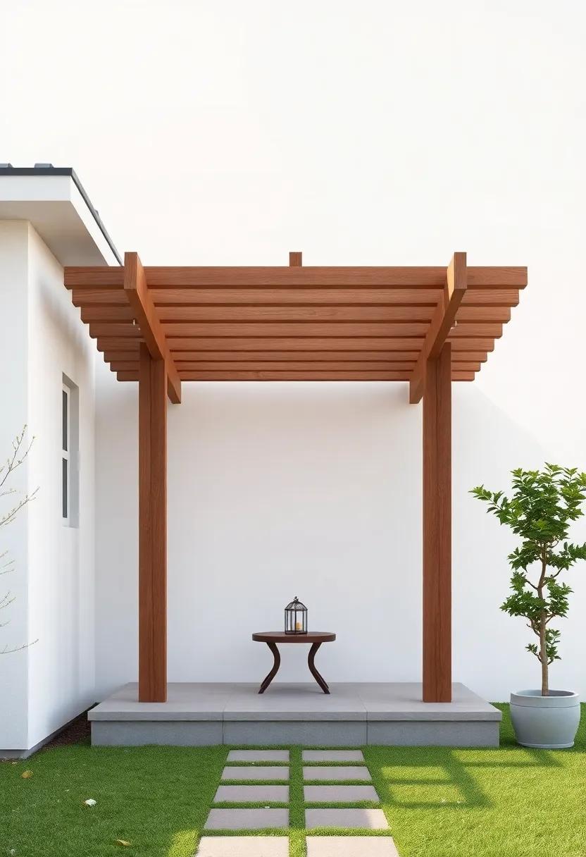 Explore the charm of Rustic Wooden pergolas for Natural Ambiance