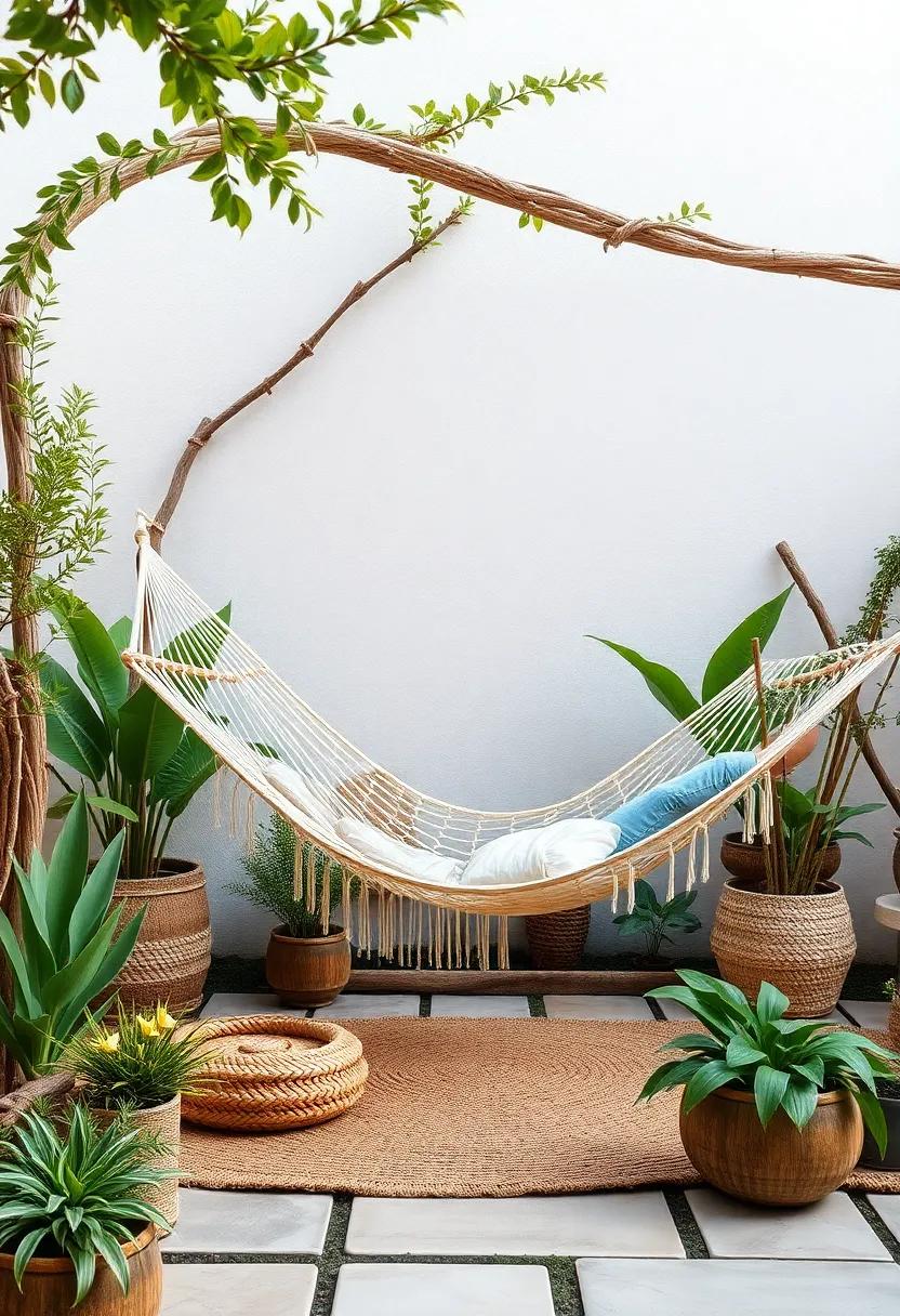 natural Harmony: Blending Rustic ⁣Elements ⁢and Hammocks for a ⁣Tranquil Vibe