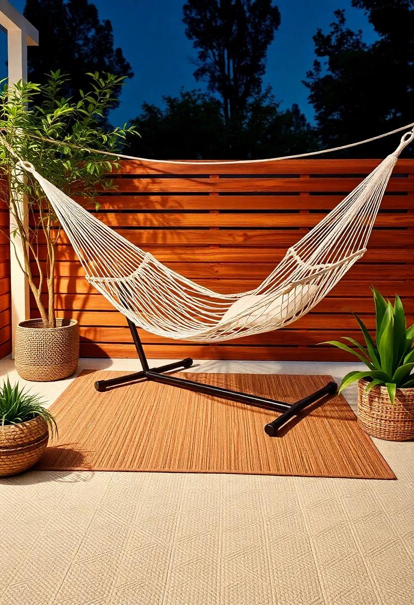 Outdoor Rugs: Defining Your Hammock Space with ⁤Textured Flooring