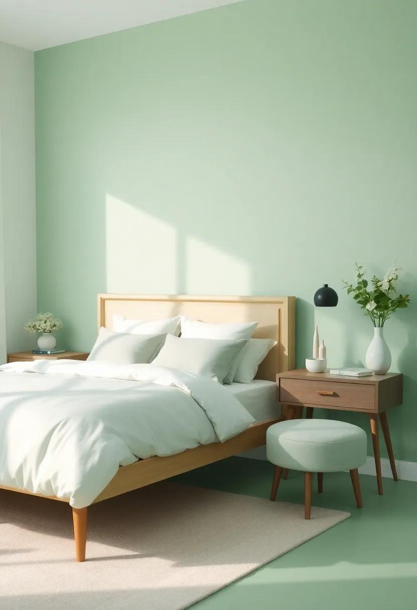 Mint Green: Infuse your ⁤bedroom with mint green, a refreshing color that evokes nature and helps ​to create a cooling, soothing environment