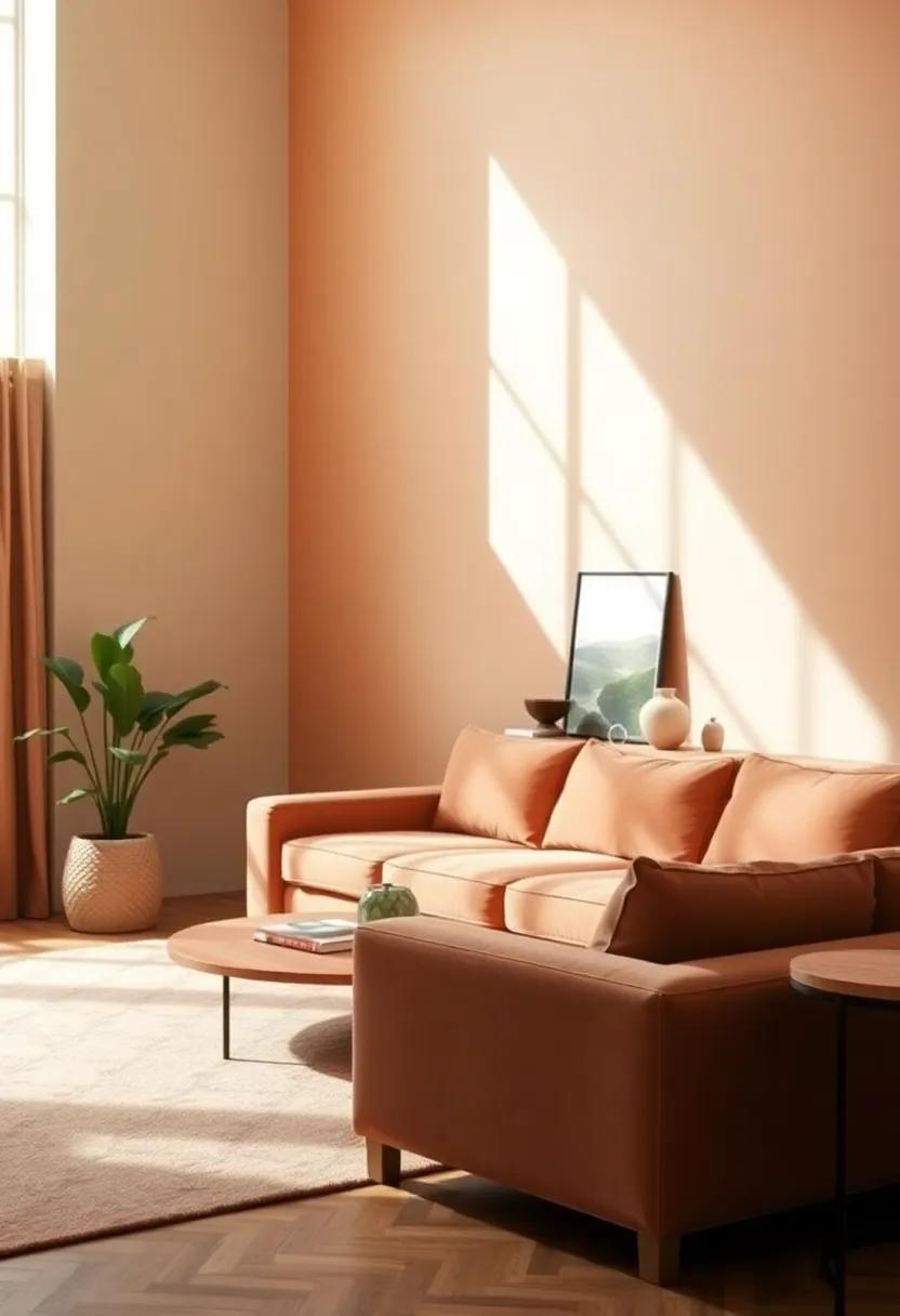Elegant Contrasts:‍ Blush Pink with Rich Chocolate Brown Shades