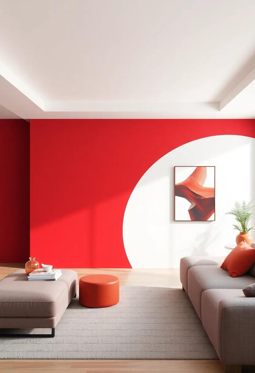 Vibrant Energy: ‍Cherry Red and Neutral ‌Gray Fusion