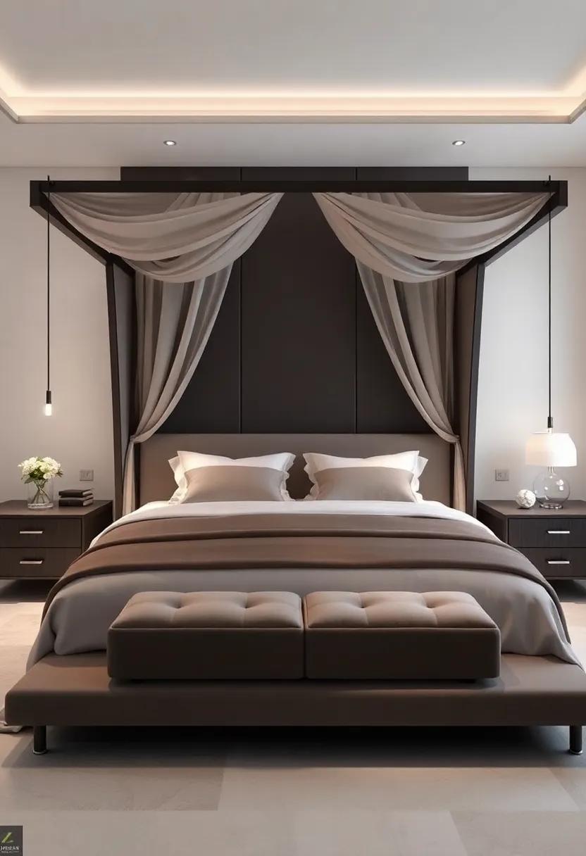 The Allure of Statement Canopy Beds in ⁣Modern Luxury Bedrooms