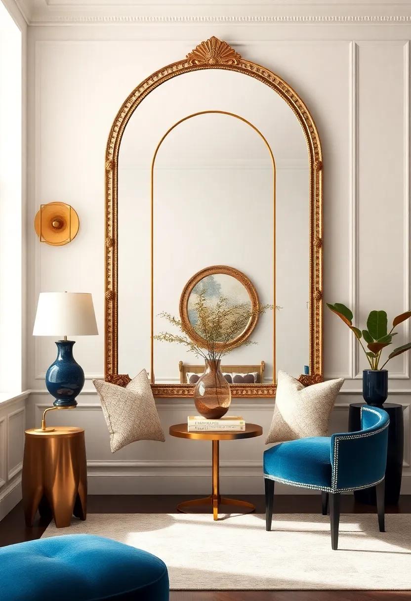 Distinctive Mirrors: Utilize​ large, embellished mirrors to enhance natural light and make spaces feel more expansive ‍and ‍glamorous