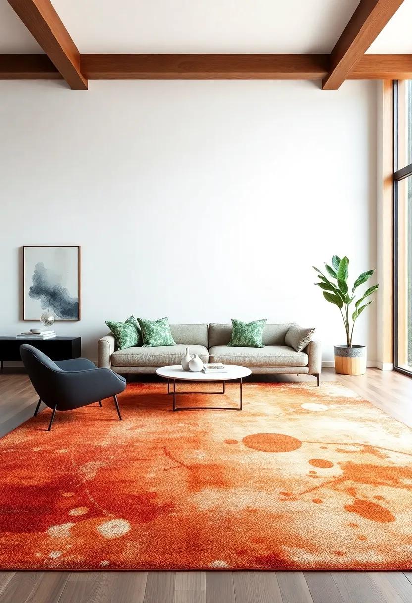 Statement Rugs: Choose oversized Persian ‌or modern abstract​ rugs that anchor the ​room ‍and ​bring in warmth underfoot
