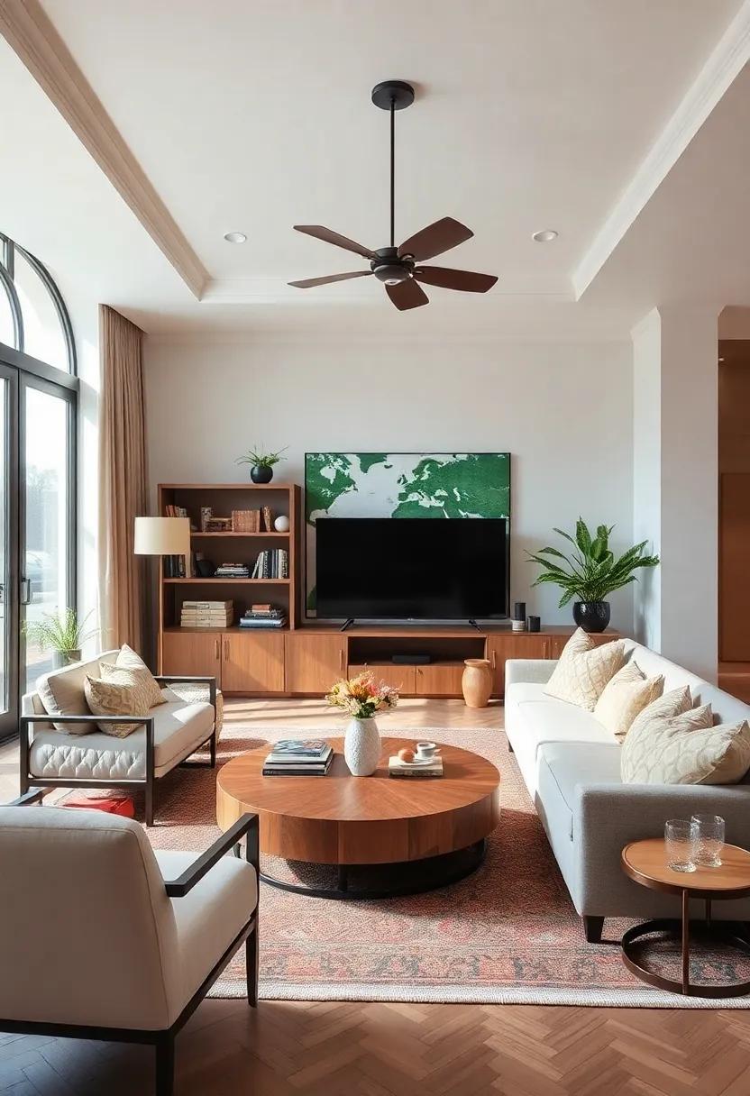 Incorporate Global influences: Use textiles, artifacts, or art pieces from different cultures to create an inviting international ambiance