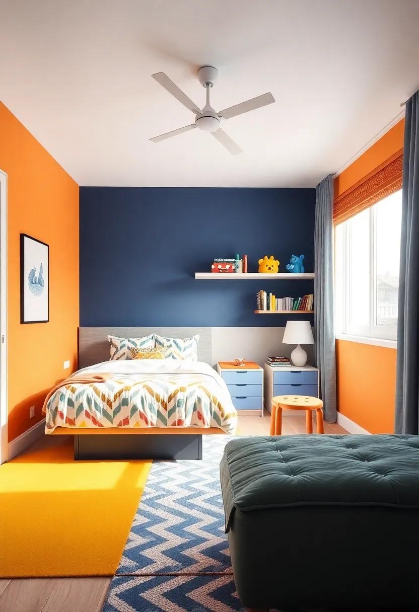 Incorporating Bold Colors and ‌Playful ⁣Patterns for‍ a ‌Vibrant ​Boys' Retreat