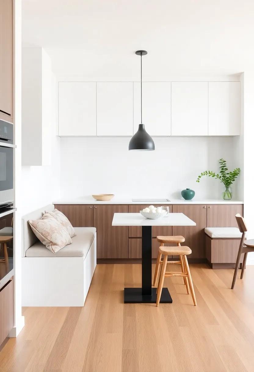 Embracing Minimalism: Sleek Built-In Seating for Modern Kitchens
