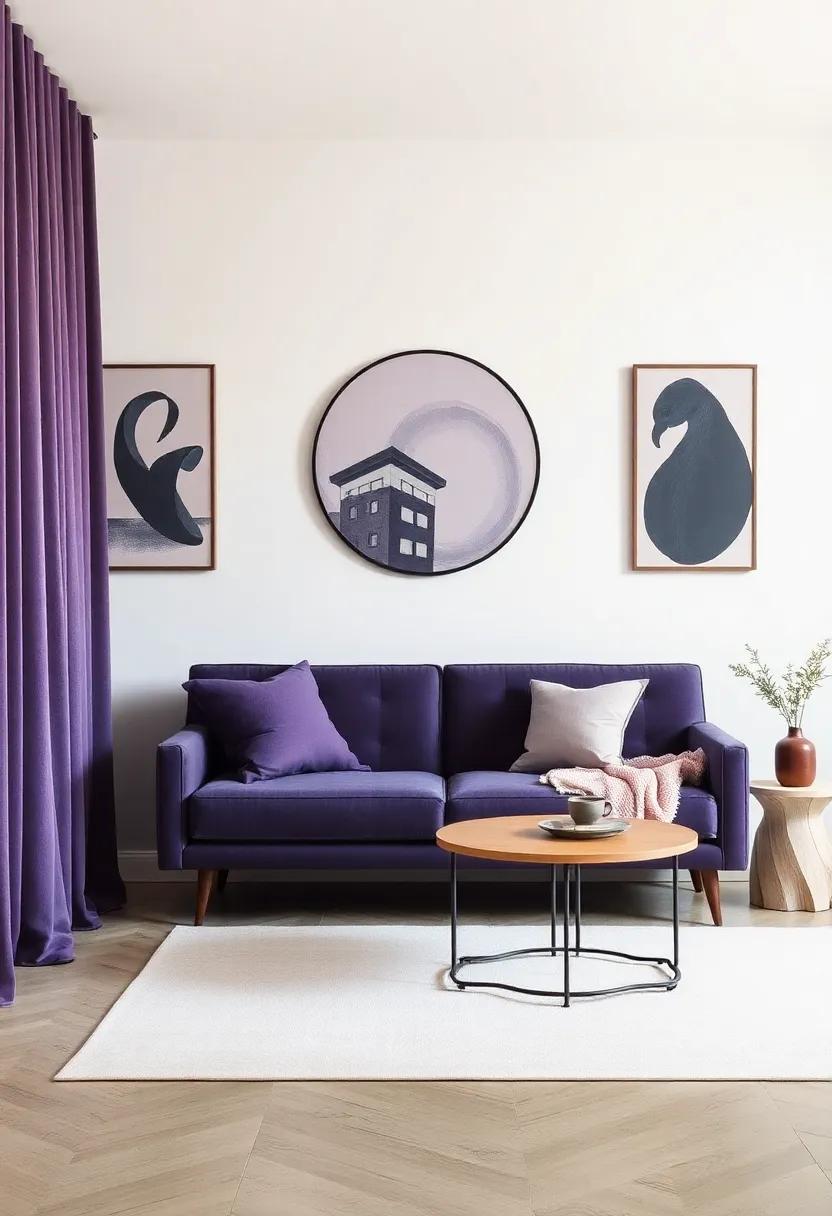 The Eclectic mix:⁢ Combining‌ Other Colors⁣ with Violet and Ivory for Unique Interiors