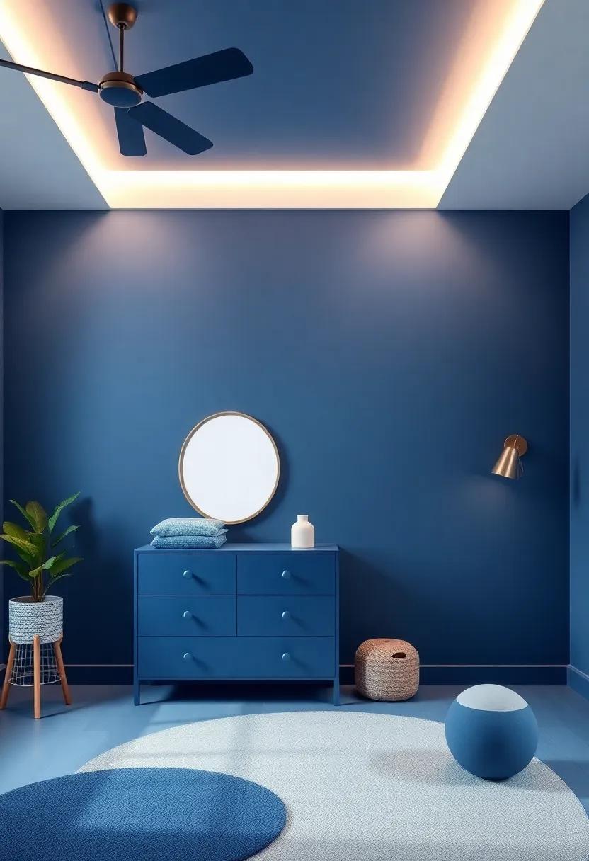 Lively Lighting Ideas: Brightening Up Navy Blue Environments