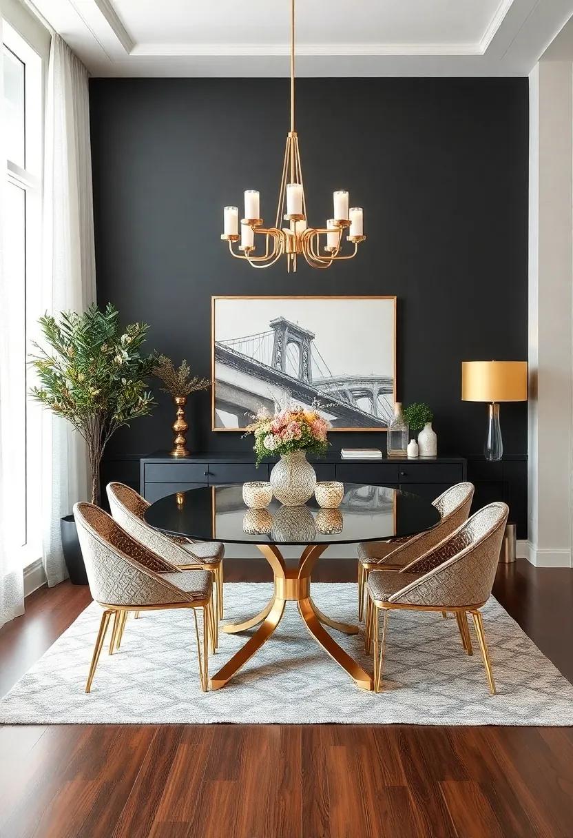 Incorporating Metallic Accents for a⁣ shimmering Dining Room Transformation