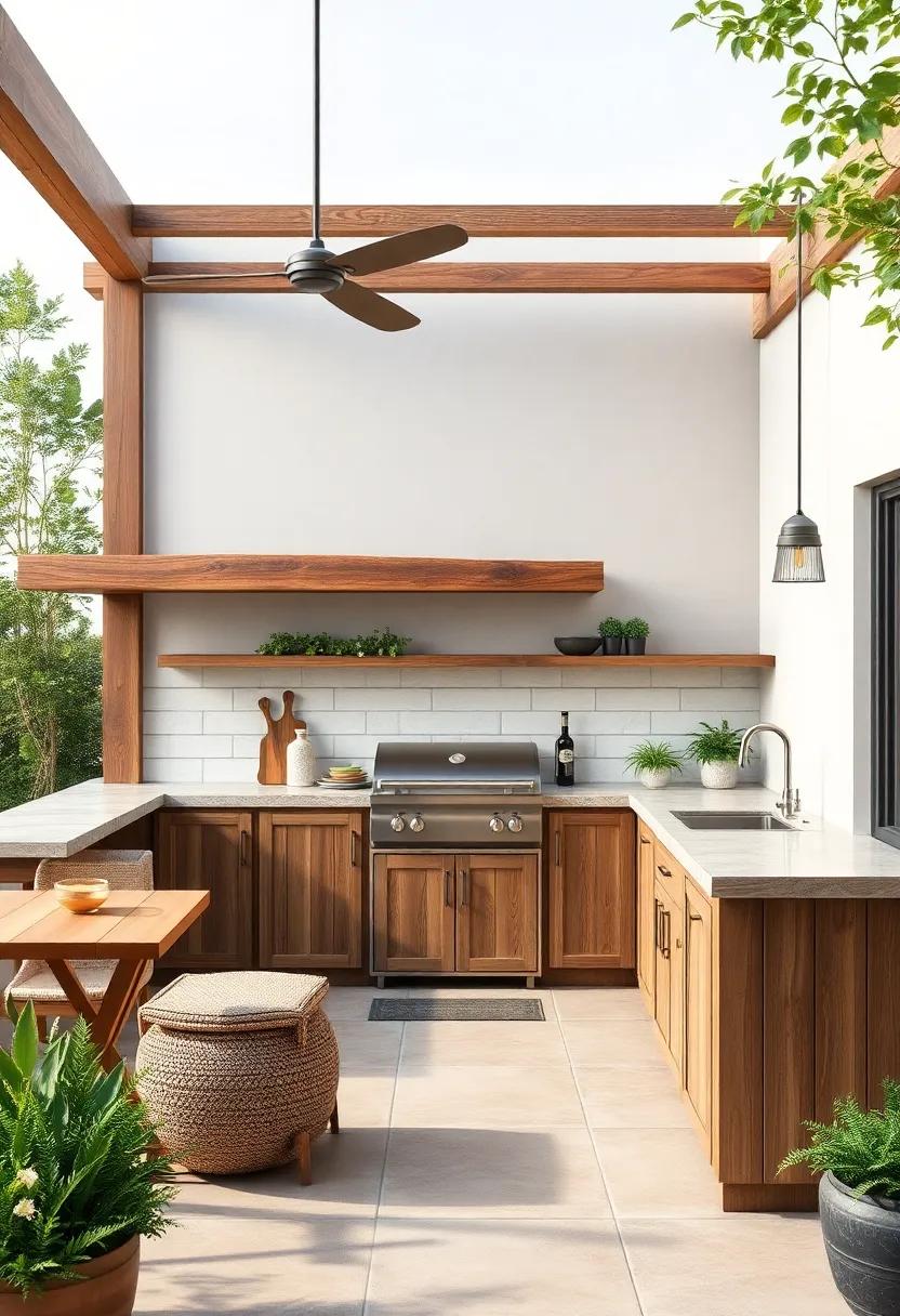 Embrace Nature with a Rustic Farmhouse Outdoor Kitchen