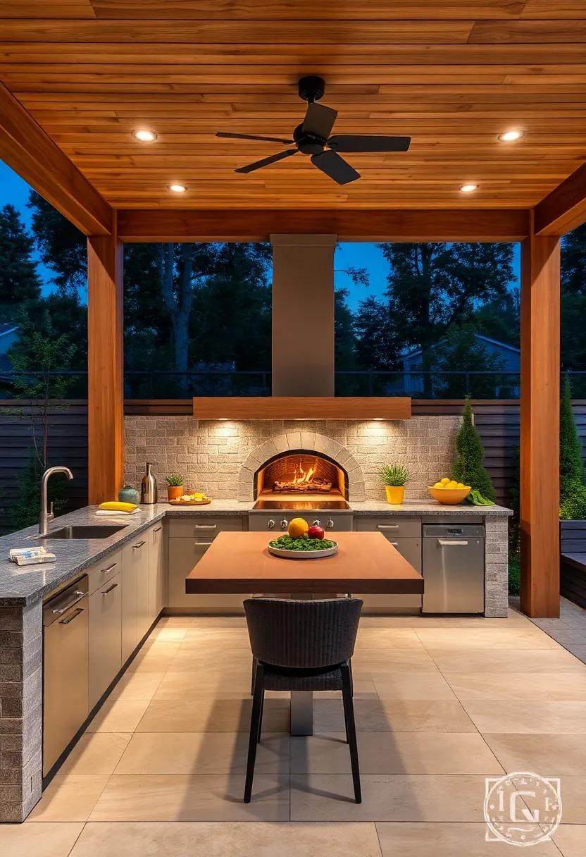 Include a Pizza Oven for a Gourmet Experience Under the stars