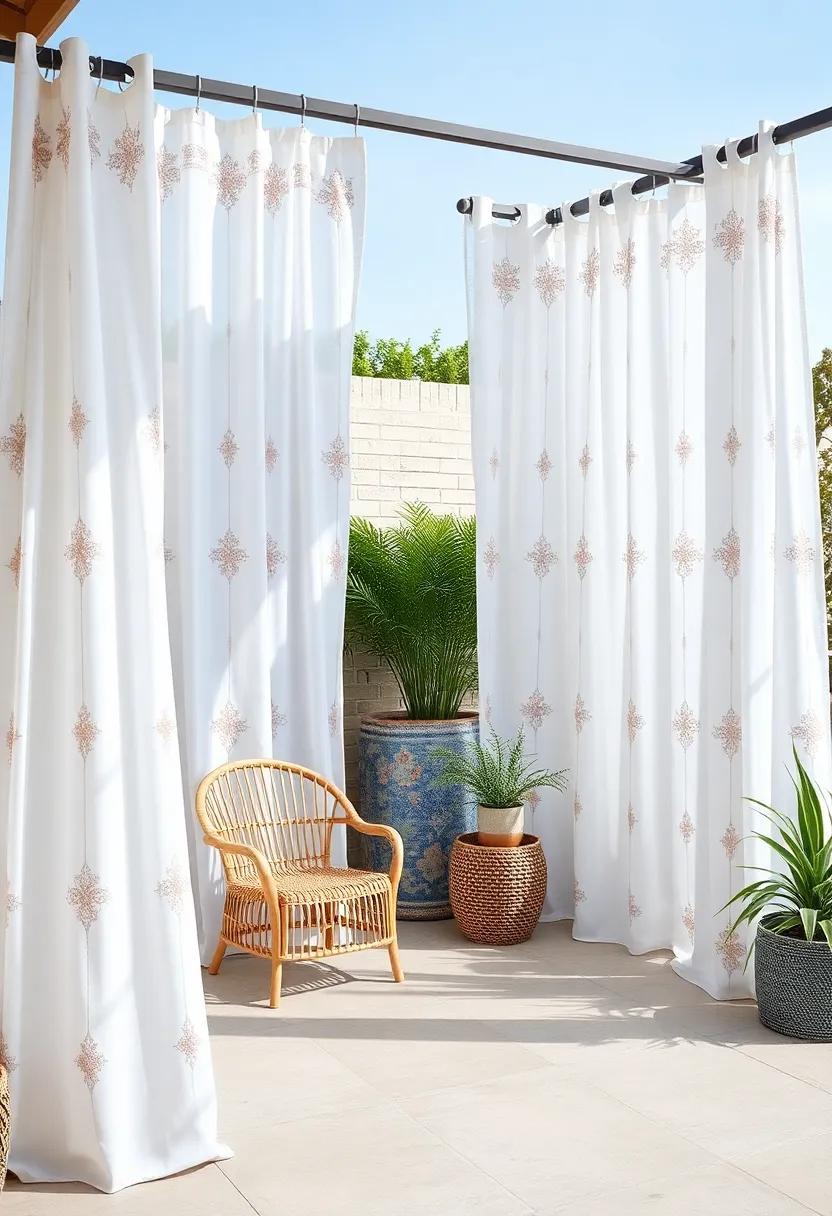 Artful ‌Embellishments: Embroidered curtains can add a ⁣touch of‍ artistry and uniqueness to your patio⁣ decor
