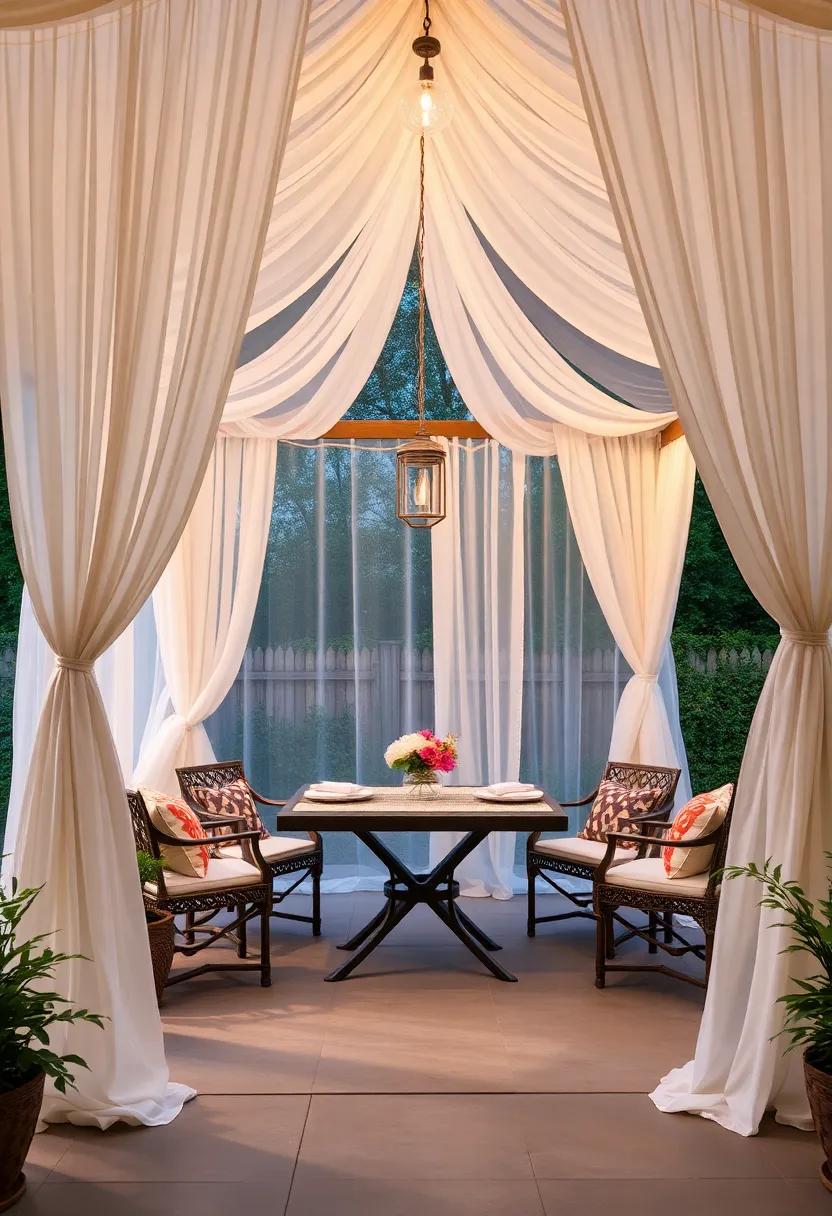 Fairy Tale Tent: Drape⁣ flowing, lightweight curtains⁤ around a gazebo to create an enchanting, magical outdoor ‍dining area