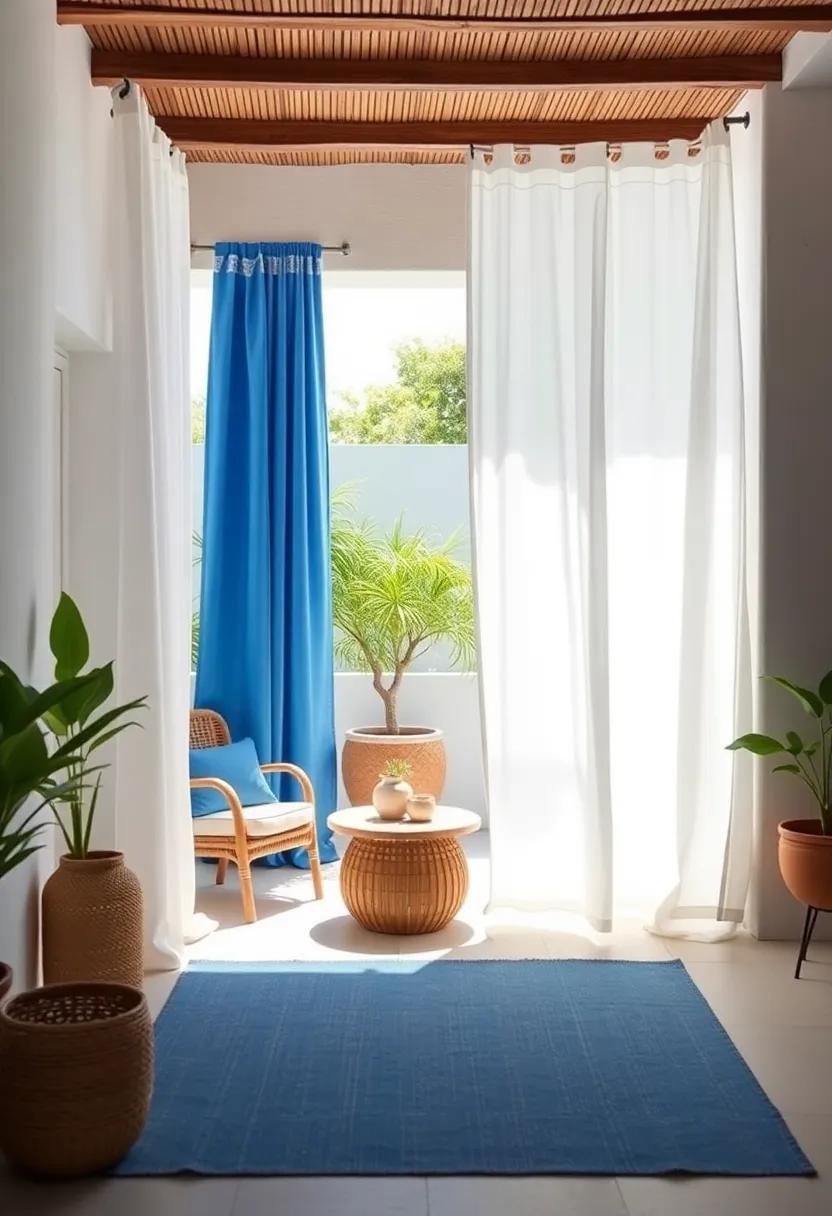 Mediterranean Oasis: Embrace⁤ soft whites and deep blues with airy, flowing curtains that invoke the⁤ relaxed feel of a Greek island