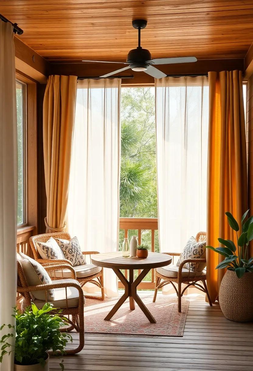 Rustic Retreat: ⁣Choose earthy tones and textured​ fabrics to enhance your wooden patio, creating​ a warm, ⁢cozy atmosphere