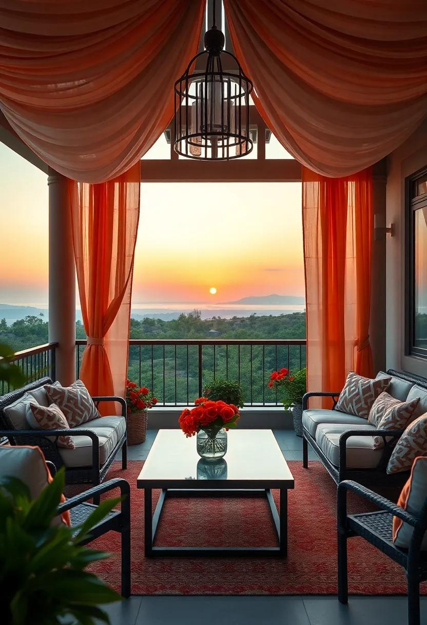 Sunset Retreat: Opt for rich oranges and reds ‌to​ complement sunset views and create ⁤a warm, inviting ambiance
