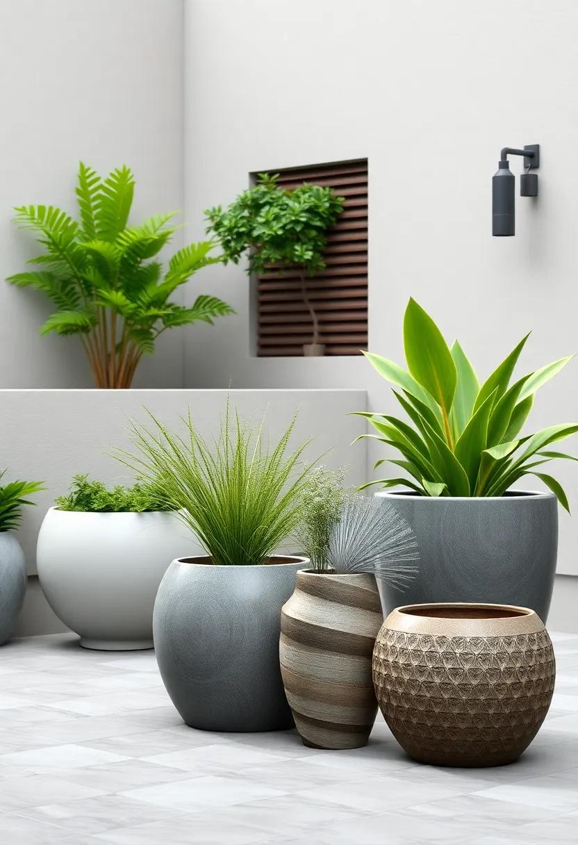 Experimenting with Artistic​ Planters and Garden Sculptures