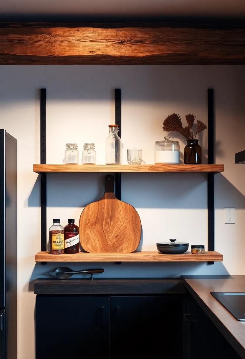 Load-bearing Beauty: Explore the rugged appeal of load-bearing shelves made from sturdy timber, perfect​ for displaying your most cherished cooking ‌ingredients ⁣or decor