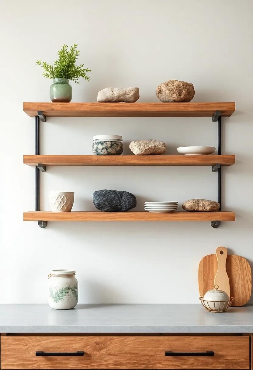 Natural Accents: Infuse your rustic ⁢kitchen​ with natural ​elements like stones or driftwood as shelf supports, celebrating the beauty of ⁢nature in your home