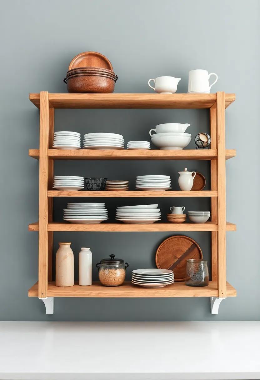 Stack​ it Up: Maximize vertical⁤ space with tiered shelving units, perfect‌ for‌ displaying cookbooks, dishes,‌ and charming ⁢knickknacks