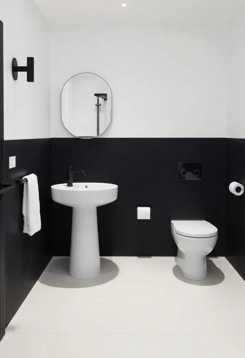 The Elegance of Contrast in Minimalist Bathroom Spaces