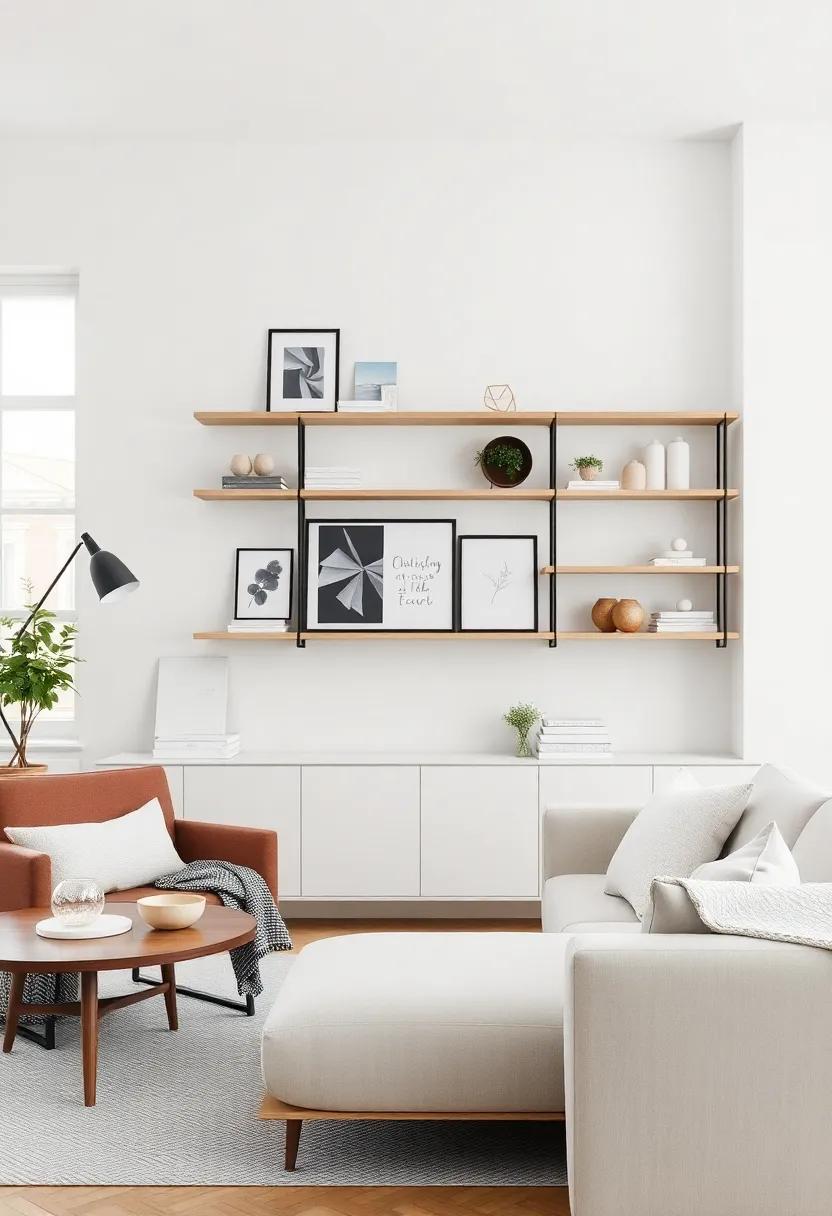 showcasing Art and⁢ Decor⁤ Through Elegant Scandinavian Shelving Arrangements