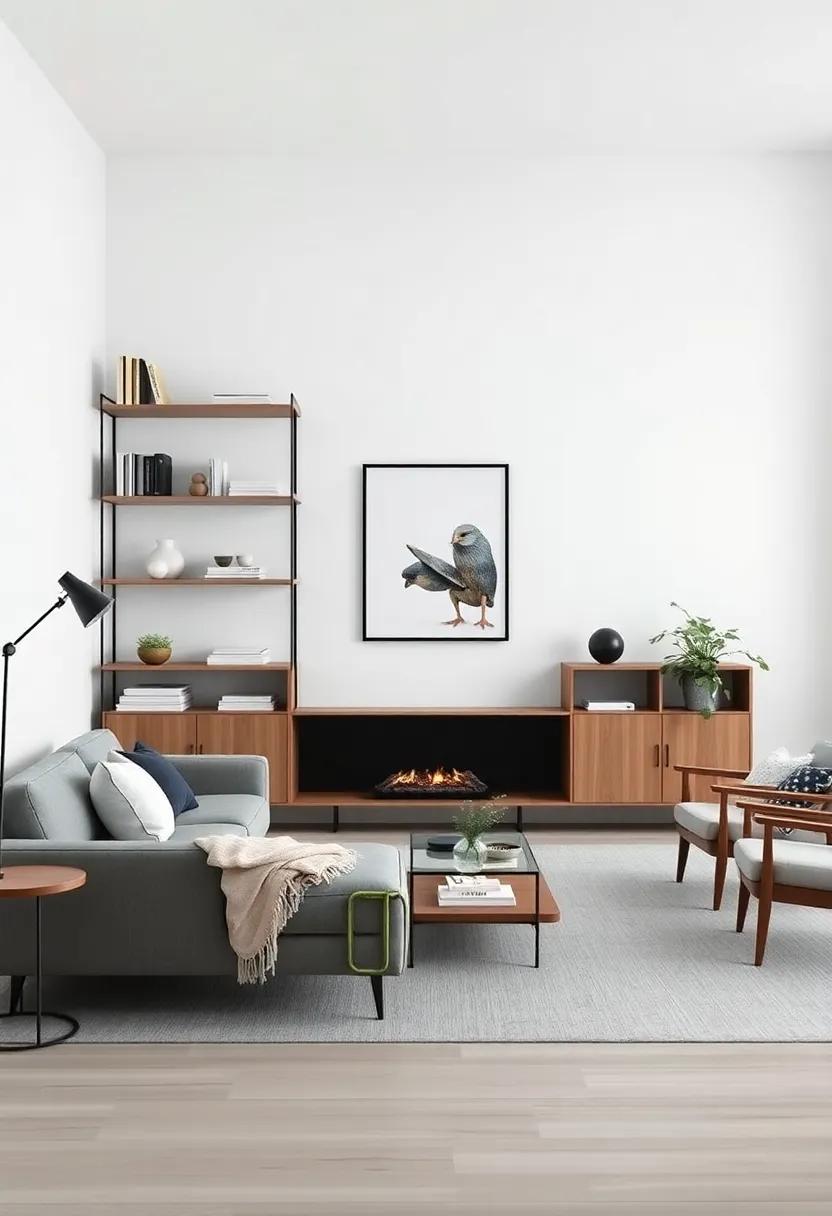 Exploring Asymmetry in Shelving as a Visual Statement ⁤in Minimalist Decor