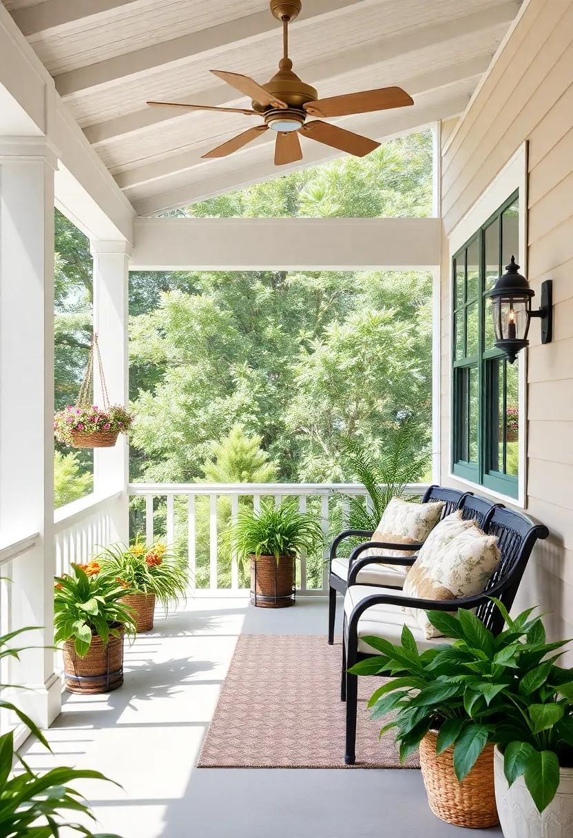 Greenery ​and Natural ⁢Shades for a Botanical ⁢Porch Escape