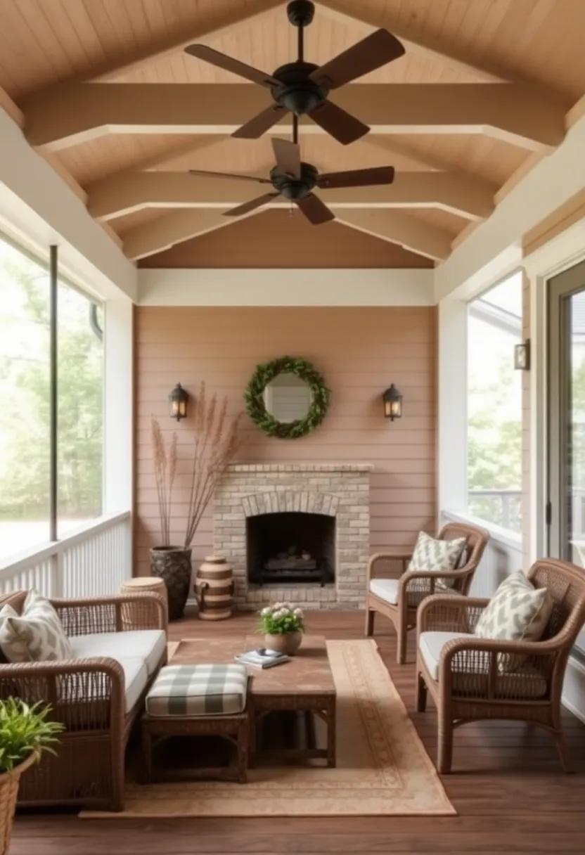 Rustic Warmth: earthy⁤ Colors for a Cozy Screened Porch ‍Experience