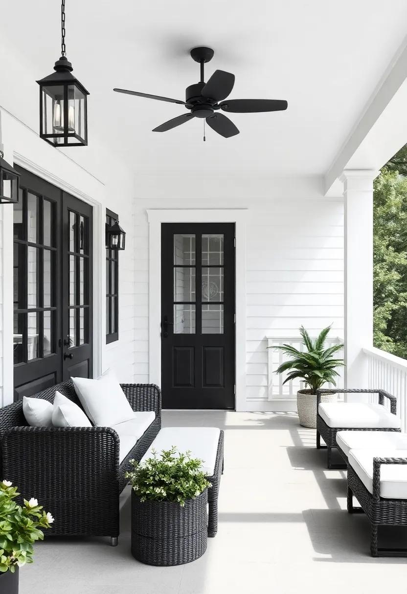 Timeless Black and ‍White Themes for Sophisticated Outdoor ​Spaces