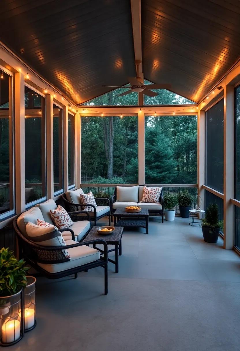 Transforming‌ the Atmosphere with Cozy Lighting Ideas for​ Your ​Screened Porch