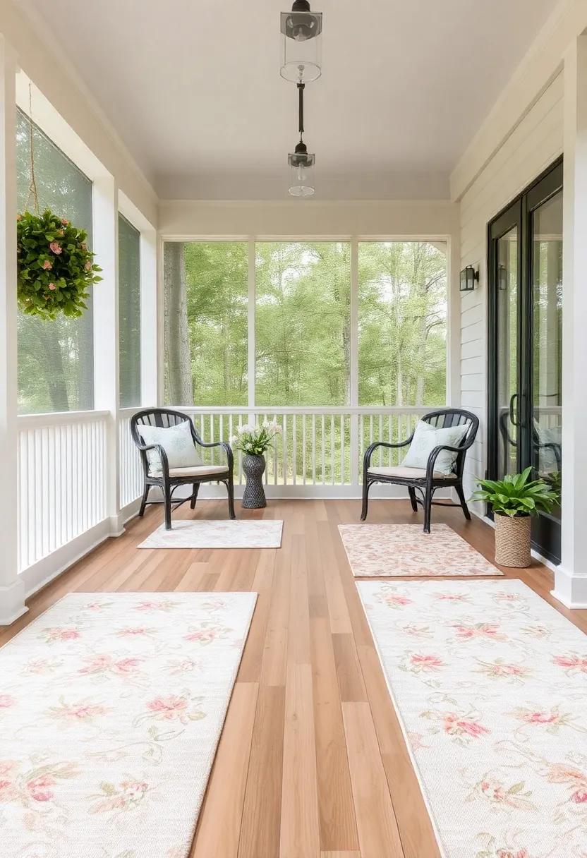 Floral Flourishes: Soft florals in muted ⁢colors can add​ a romantic touch‌ to your screened porch, making every moment feel special