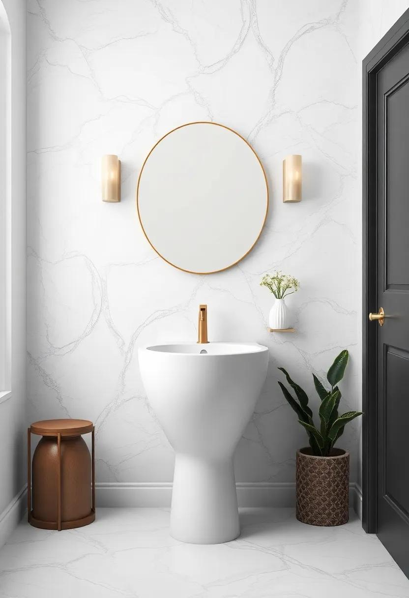Revamping textures⁤ with wallpaper‌ to Elevate Small Bathroom Style