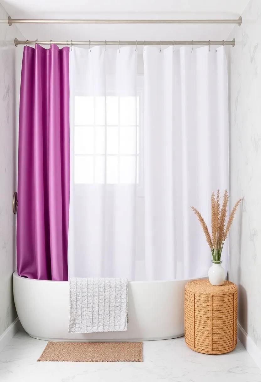 Transforming Your Shower with Unique Curtain Ideas for Visual Interest