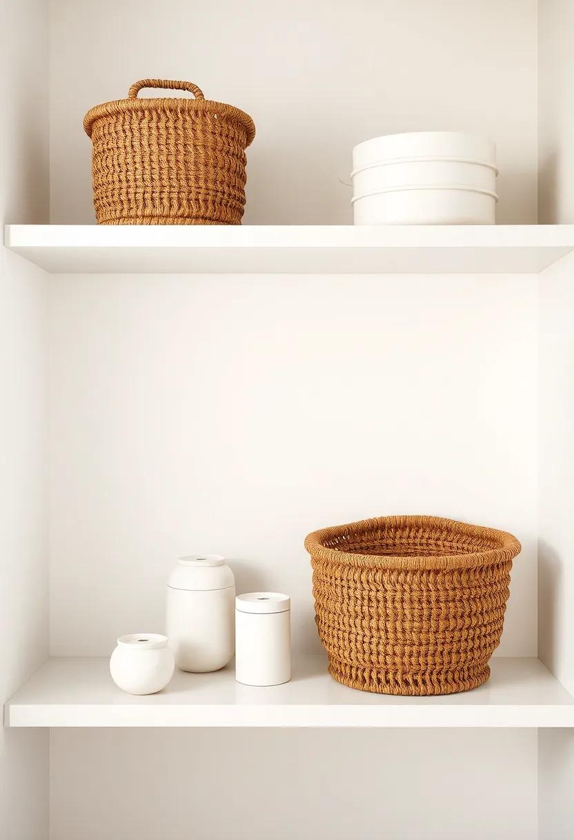 Creative‌ Use of⁤ Baskets on Shelves ⁢for‍ Organization and Texture
