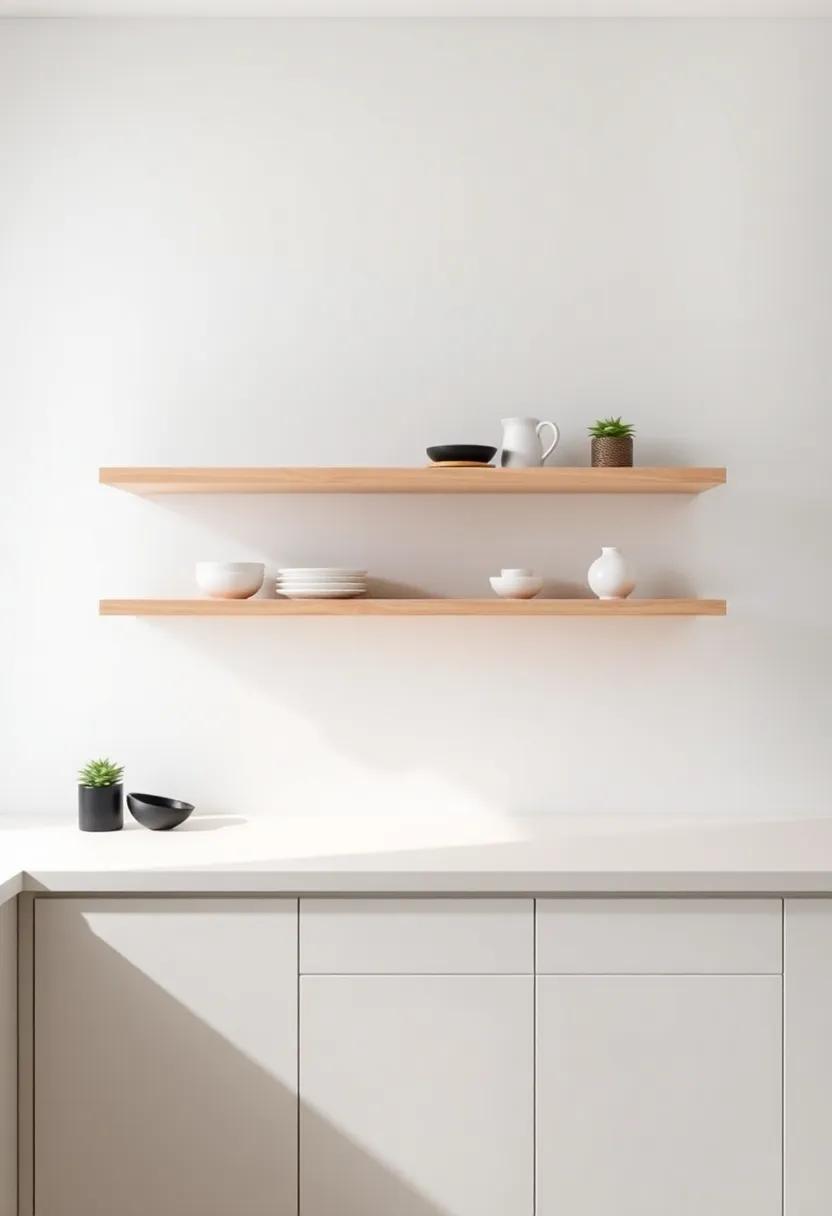 Sleek Floating Shelves for a ⁢Modern Minimalist Kitchen‌ Vibe