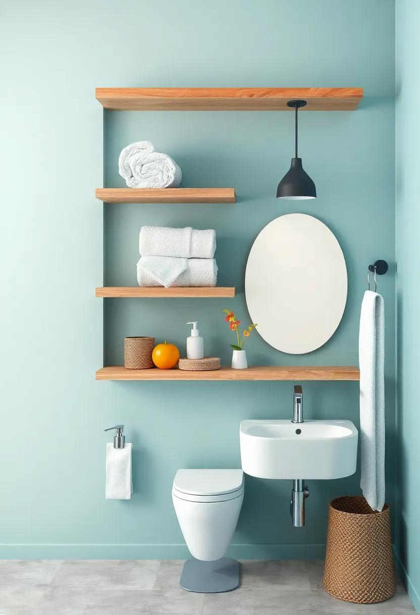 Implement open shelving to display beautifully arranged towels, decor, ‍and⁤ vibrant accessories, showcasing your style