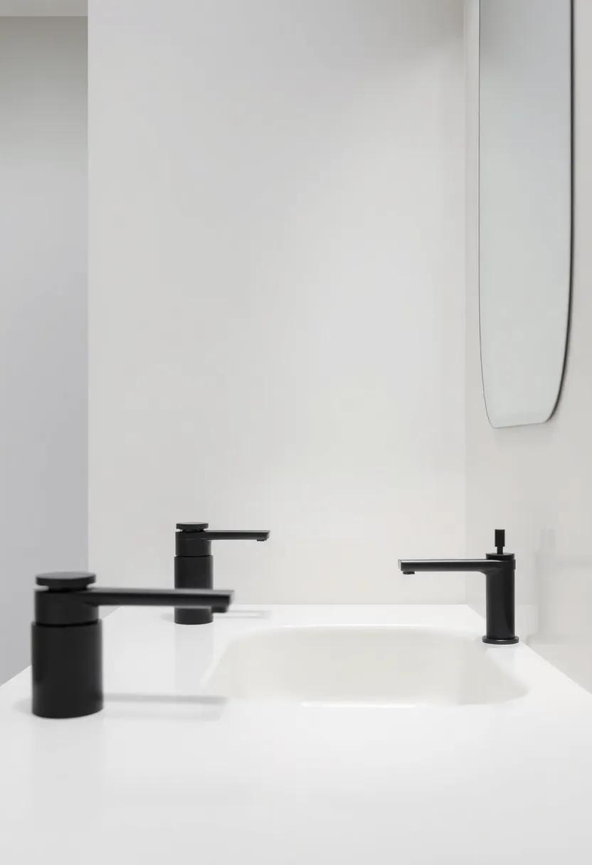 Opt for matte black fixtures to add a​ touch of sophistication and contrast⁤ against ‍light-colored surfaces