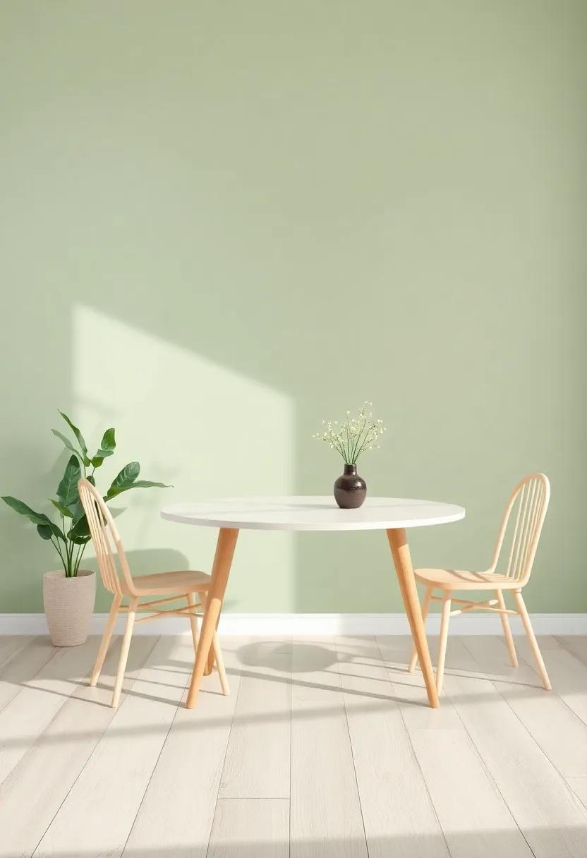 Soft ‍Sage Green: A⁤ calming hue that brings the ⁣tranquility of ⁤nature ⁤indoors, perfect for ⁤a cozy dining experience