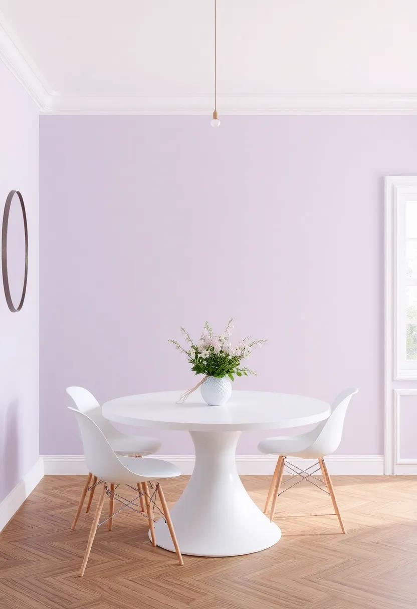 Lavender⁢ Gray: A subtly playful mix that offers elegance while adding a touch of tranquil color to your dining space
