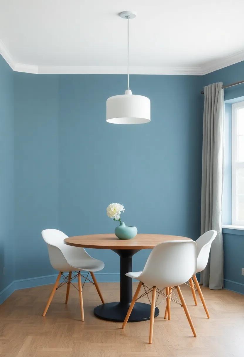 Slate Blue: A sophisticated blend of blue and gray, offering a relaxed yet refined look for your dining space