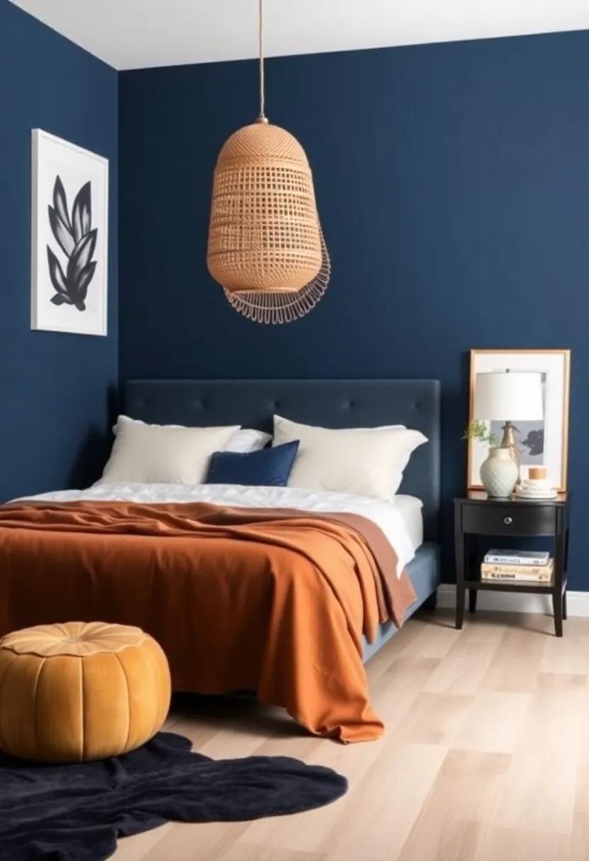 Deep indigo: A bold choice, deep indigo ⁣envelops your space in richness, making⁢ it a perfect⁤ backdrop for a cozy retreat