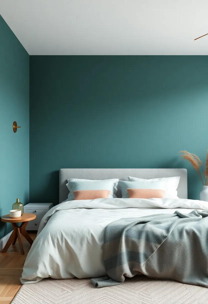 Greyed ‌Teal: This sophisticated hue balances the warmth of teal with soft greys, creating a serene and inviting atmosphere