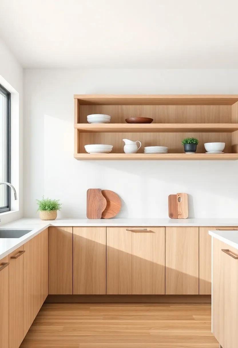 Open Shelving and White Oak: A Functional Blend of Style​ and​ Storage