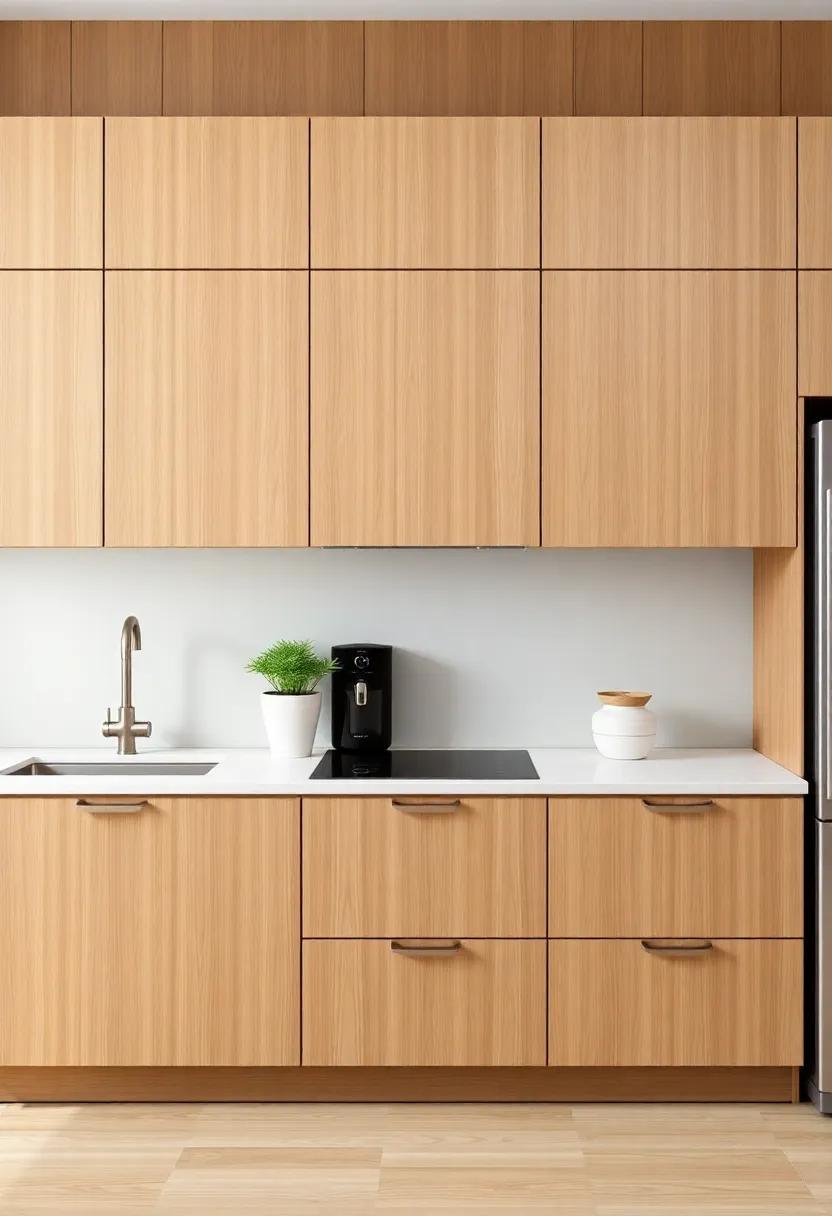 Vertical Patterns: Consider cabinets with vertical wood slats to create the illusion of height​ and ‌spaciousness in your kitchen