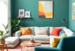 Vibrant Harmony: Designing an Eclectic Living Room with Colorful Accents