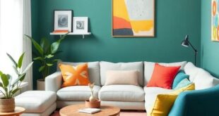 Vibrant Harmony: Designing an Eclectic Living Room with Colorful Accents